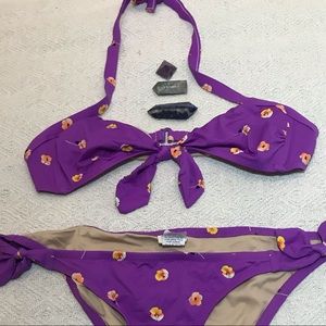 Madewell | bikini top | Pansy purple top M